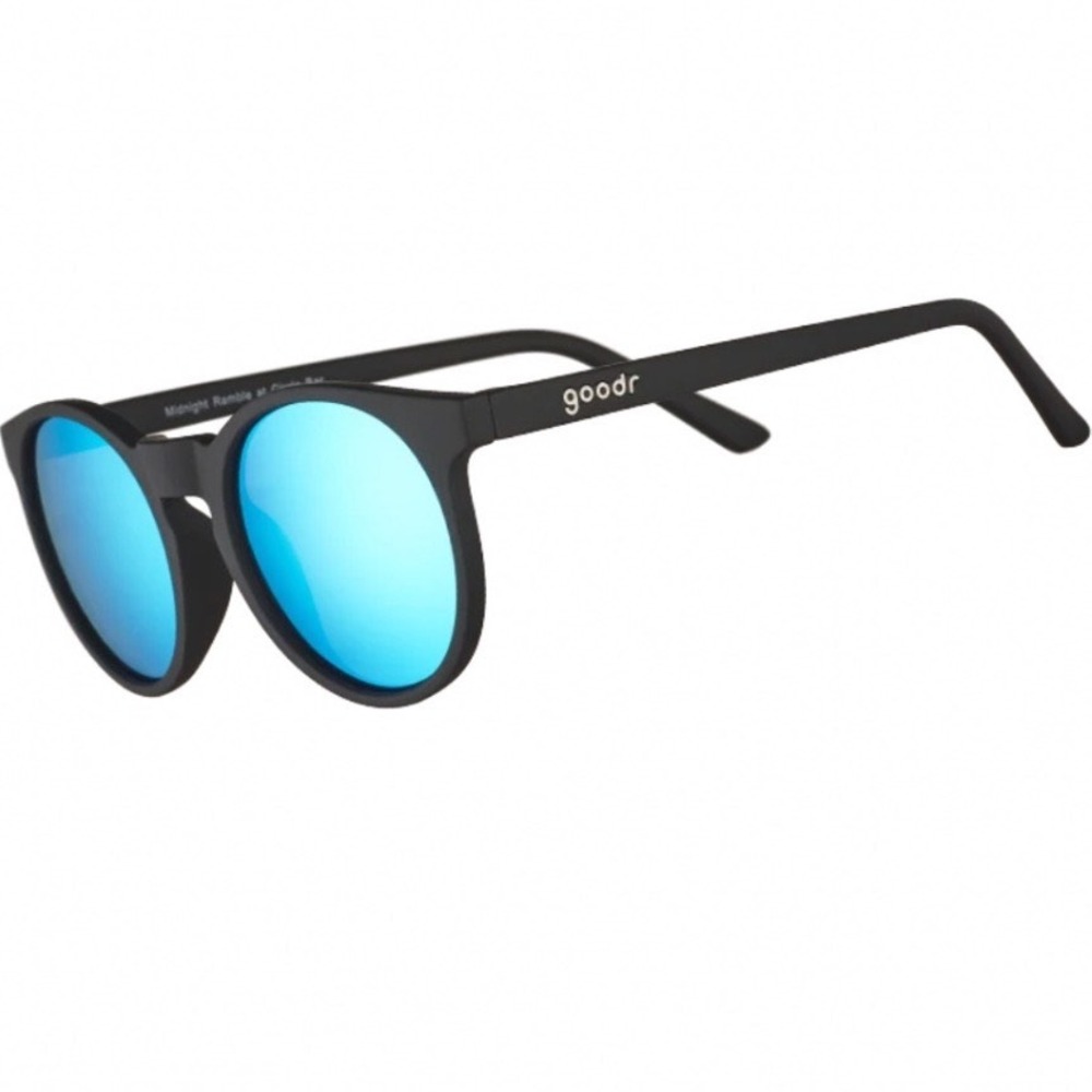 Goodr Circle G Midnight Ramble at Circle Bar Sunglasses Black Blue G00582-CG-02